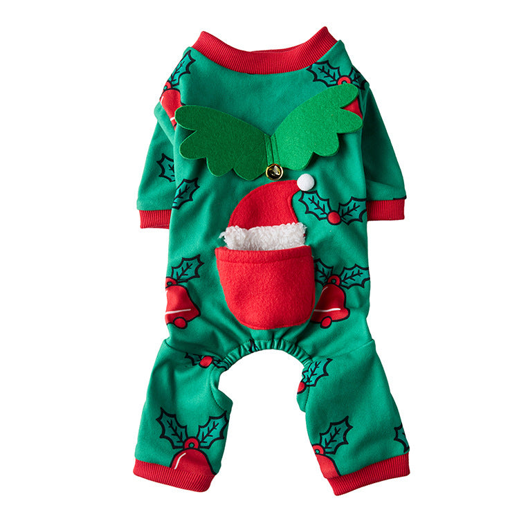 HKM-5144893 Festive Pet Costume for Dogs - Halloween and Christmas Style with Skirt and Accessories, Available in Sizes S, M, L, XL