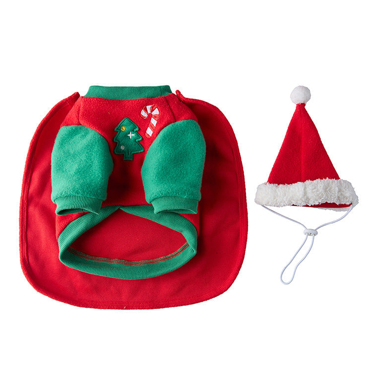 HKM-5144893 Festive Pet Costume for Dogs - Halloween and Christmas Style with Skirt and Accessories, Available in Sizes S, M, L, XL
