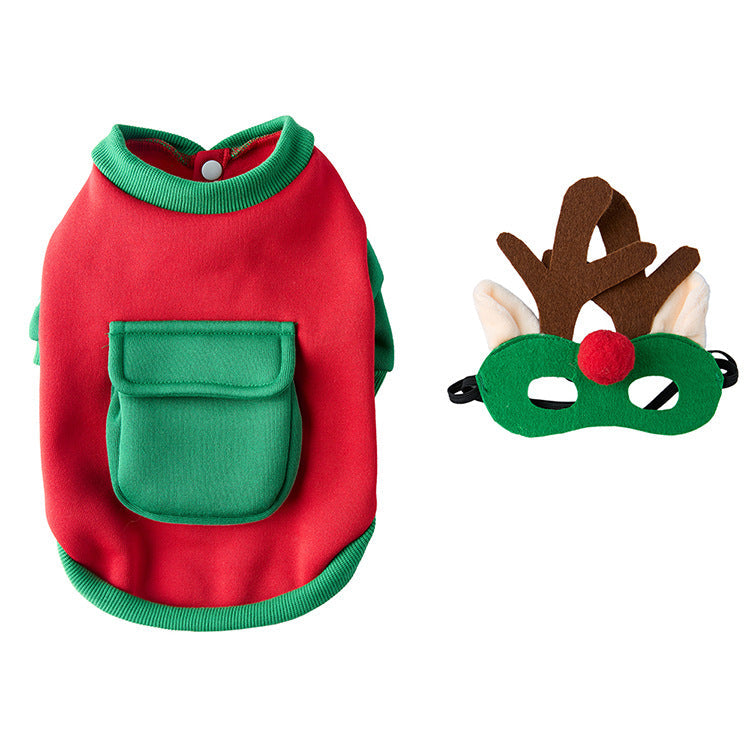 HKM-5144893 Festive Pet Costume for Dogs - Halloween and Christmas Style with Skirt and Accessories, Available in Sizes S, M, L, XL