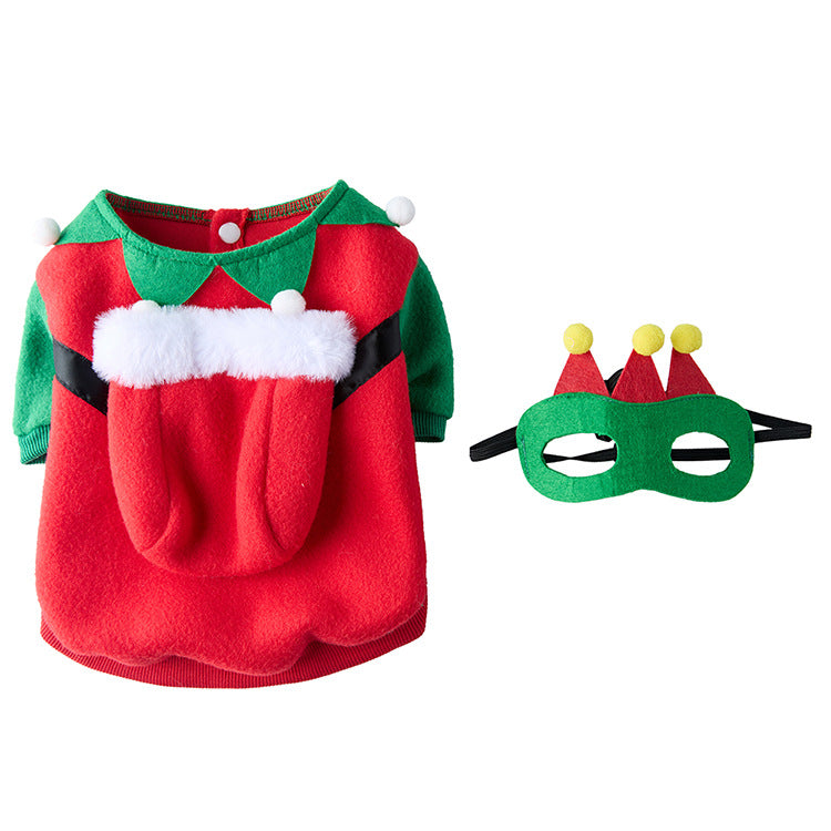 HKM-5144893 Festive Pet Costume for Dogs - Halloween and Christmas Style with Skirt and Accessories, Available in Sizes S, M, L, XL