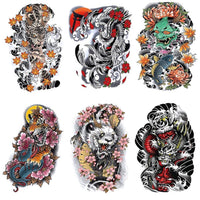 HKM-514515 Tattoo Decals for Men - 6 Piece Set, Fit All Skin Types, 148x210mm