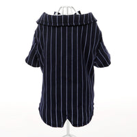 HKM-5145405 Striped Suit Summer Dress for Small Dogs - Lightweight Imitation Silk Outfit