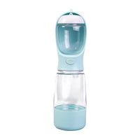 HKM-5145661 Portable Dog and Cat Drinking Water Cup - Integrated Food Container in Sky Blue, Grass Green, Pink, and Dark Blue