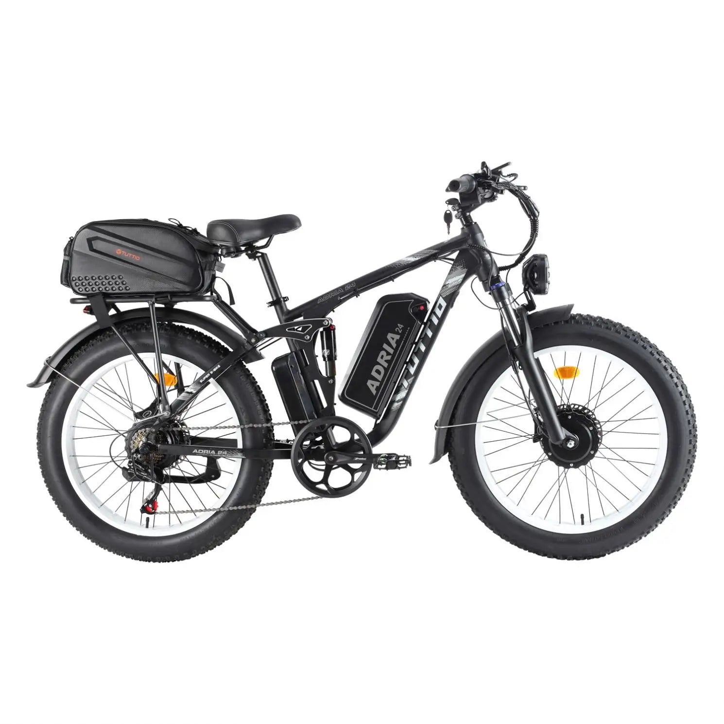HKM-514579 Tuttio Adira 26 Dual Motor Electric Mountain Bike - 5000W, 52V Lithium Battery, 7-Speed, 26 Inch Wheels