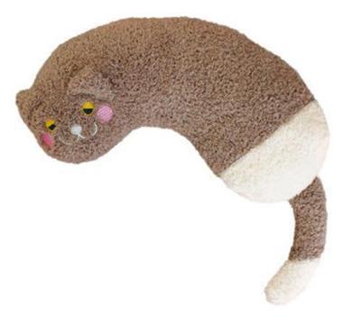 HKM-5146429 Cozy Cat Pillow - Polyester Fiber Seat Cushion for Comfort and Relaxation