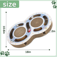 HKM-5147069 Interactive Cat Scratching Board with Ball Track - Climbing and Scratching Toy for Indoor Cats, Durable Cardboard Design