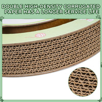 HKM-5147069 Interactive Cat Scratching Board with Ball Track - Climbing and Scratching Toy for Indoor Cats, Durable Cardboard Design