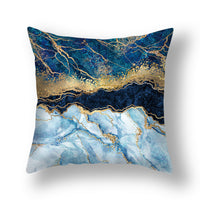 HKM-514707 Geometric Modern Gilded Pillowcase in Multicolor, 45x45cm Polyester Design