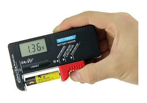 HKM-514707 Universal Battery Tester with Digital Display – Check AA, AAA, C, D, 9V & More