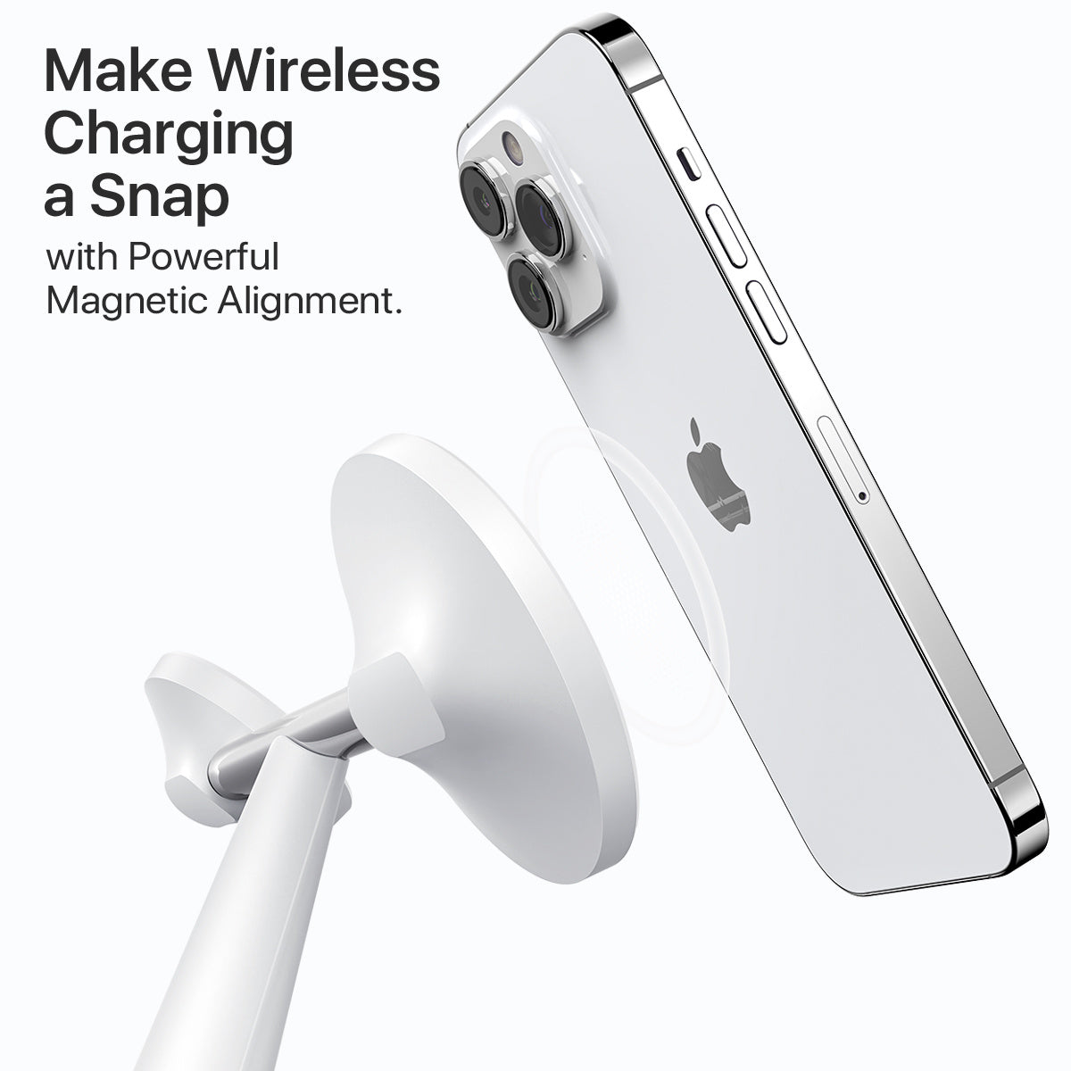 HKM-514899 3-in-1 Wireless Charging Station with MagSafe for iPhone, Apple Watch, and AirPods, 30W Power Adapter Included