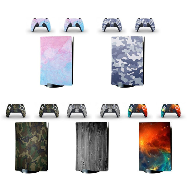 HKM-514899 PS5 Console Skin Sticker for Optical Drive Protection – Durable PVC Design with Decorative Features