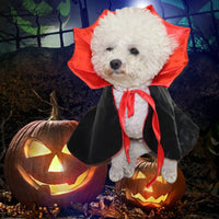 HKM-5149757 Vampire Pet Cloak Costume for Small Dogs, Cats, and Kittens - Soft Plush Halloween Outfit