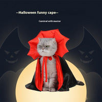 HKM-5149757 Vampire Pet Cloak Costume for Small Dogs, Cats, and Kittens - Soft Plush Halloween Outfit