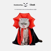 HKM-5149757 Vampire Pet Cloak Costume for Small Dogs, Cats, and Kittens - Soft Plush Halloween Outfit