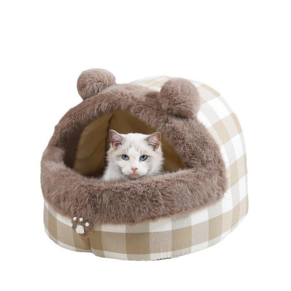 HKM-515027 Universal Semi-closed Cat Nest for All Seasons – Cozy Warm Nest for Small and Large Pets