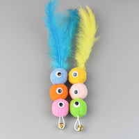 HKM-5150397 Feather Bell Replacement Heads for Cat Teasers - Various Sizes and Materials Available