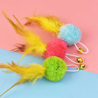 HKM-5150397 Feather Bell Replacement Heads for Cat Teasers - Various Sizes and Materials Available