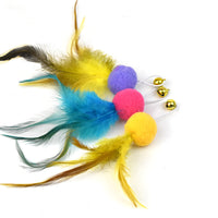 HKM-5150397 Feather Bell Replacement Heads for Cat Teasers - Various Sizes and Materials Available