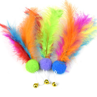 HKM-5150397 Feather Bell Replacement Heads for Cat Teasers - Various Sizes and Materials Available