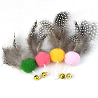HKM-5150397 Feather Bell Replacement Heads for Cat Teasers - Various Sizes and Materials Available