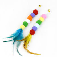 HKM-5150397 Feather Bell Replacement Heads for Cat Teasers - Various Sizes and Materials Available