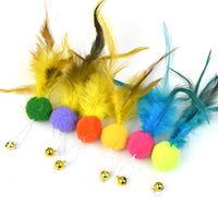 HKM-5150397 Feather Bell Replacement Heads for Cat Teasers - Various Sizes and Materials Available