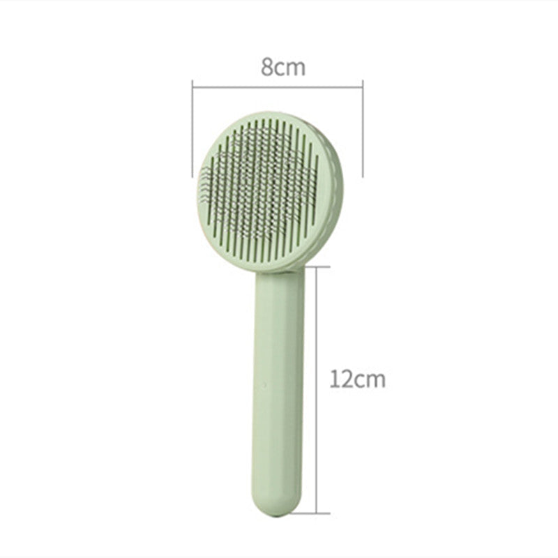 HKM-5151165 Self-Cleaning Comb for Dogs with ABS and Stainless Steel Needles - Blue, Cyan, Gray