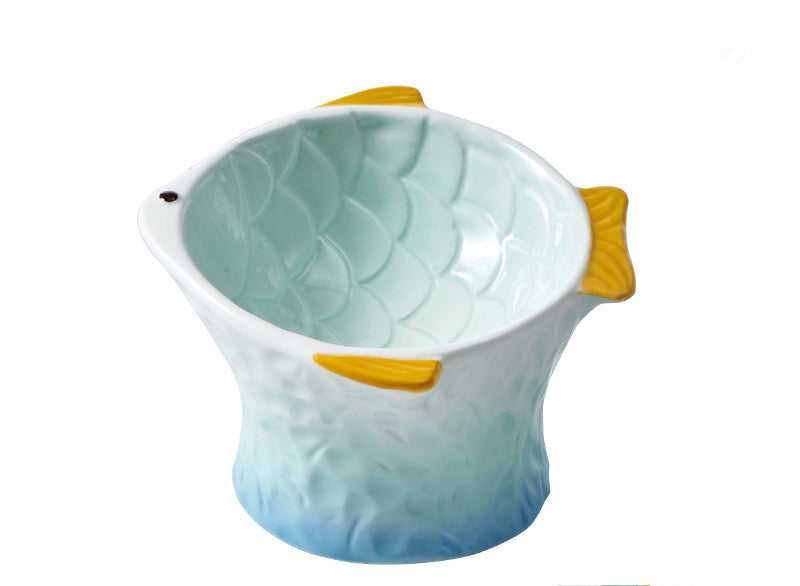 HKM-5151549 Automatic Ceramic Cat Food Bowl for Cervical Spine Protection - 120ml Capacity