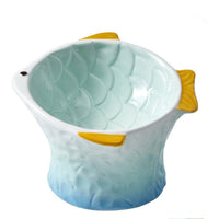 HKM-5151549 Automatic Ceramic Cat Food Bowl for Cervical Spine Protection - 120ml Capacity