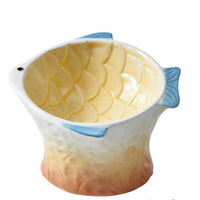 HKM-5151549 Automatic Ceramic Cat Food Bowl for Cervical Spine Protection - 120ml Capacity