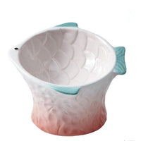 HKM-5151549 Automatic Ceramic Cat Food Bowl for Cervical Spine Protection - 120ml Capacity