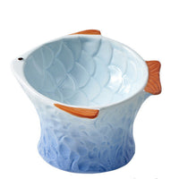 HKM-5151549 Automatic Ceramic Cat Food Bowl for Cervical Spine Protection - 120ml Capacity