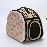 HKM-5151805 Collapsible Portable Pet Carrier for Dogs and Cats - Folding Soft-Sided Travel Crate with Zipper Closure