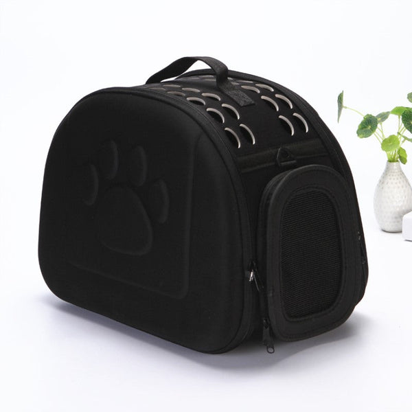 HKM-5151805 Collapsible Portable Pet Carrier for Dogs and Cats - Folding Soft-Sided Travel Crate with Zipper Closure
