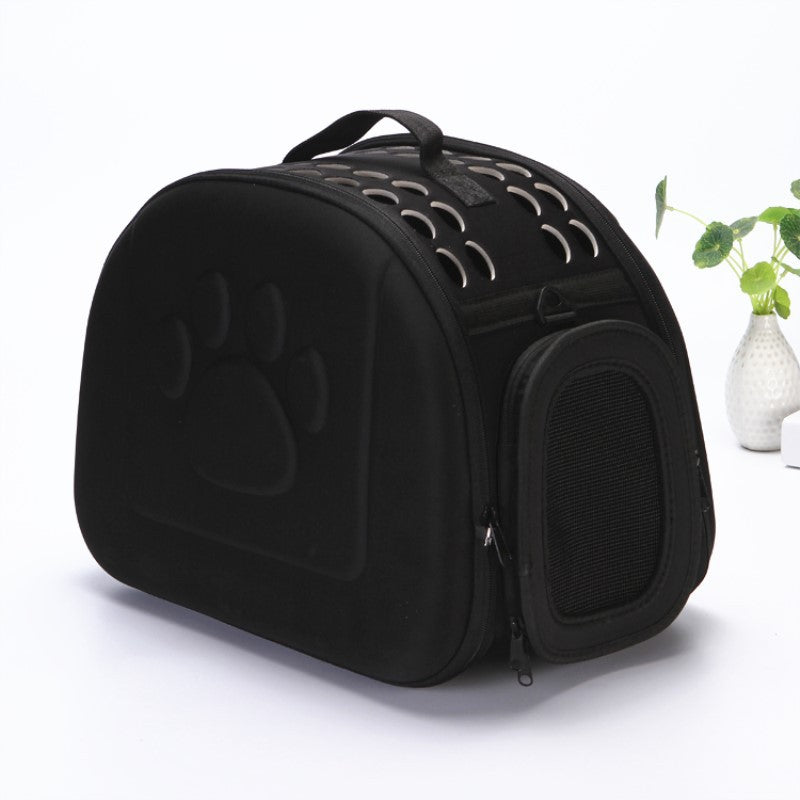 HKM-5151805 Collapsible Portable Pet Carrier for Dogs and Cats - Folding Soft-Sided Travel Crate with Zipper Closure