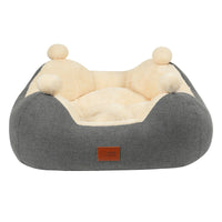 HKM-5152829 Cozy Velvet Square Nest for Cats and Dogs - Warm Pet Bed for All Seasons