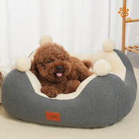 HKM-5152829 Cozy Velvet Square Nest for Cats and Dogs - Warm Pet Bed for All Seasons