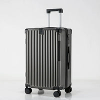 HKM-515411 Compact USB Travel Trolley Suitcase with Wheels - Lightweight ABS and Polyester Cabin Luggage