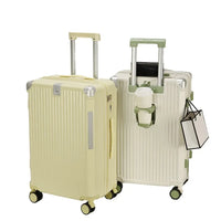 HKM-515411 Compact USB Travel Trolley Suitcase with Wheels - Lightweight ABS and Polyester Cabin Luggage
