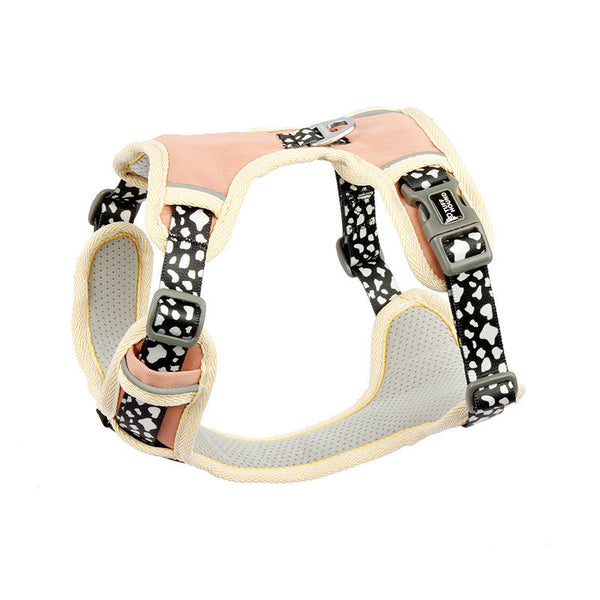 HKM-5154621 Stylish Adjustable Dog Chest Harness with Leash Options in Multiple Colors and Sizes