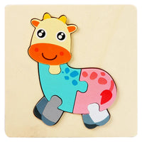 HKM-515475 3D Animal Snap Puzzle Jigsaw Board Toy for Children's Early Learning and Development