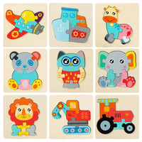 HKM-515475 3D Animal Snap Puzzle Jigsaw Board Toy for Children's Early Learning and Development