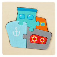 HKM-515475 3D Animal Snap Puzzle Jigsaw Board Toy for Children's Early Learning and Development