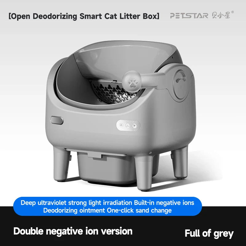 HKM-515475 Automatic Self-Cleaning Cat Litter Box - Eco-Friendly Square Design, Large Capacity ABS Plastic, Travel & Comfort