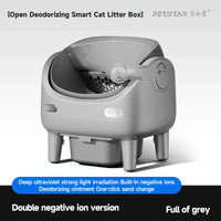 HKM-515475 Automatic Self-Cleaning Cat Litter Box - Eco-Friendly Square Design, Large Capacity ABS Plastic, Travel & Comfort