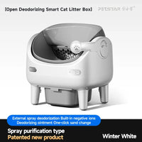 HKM-515475 Automatic Self-Cleaning Cat Litter Box - Eco-Friendly Square Design, Large Capacity ABS Plastic, Travel & Comfort