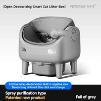 HKM-515475 Automatic Self-Cleaning Cat Litter Box - Eco-Friendly Square Design, Large Capacity ABS Plastic, Travel & Comfort