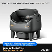 HKM-515475 Automatic Self-Cleaning Cat Litter Box - Eco-Friendly Square Design, Large Capacity ABS Plastic, Travel & Comfort