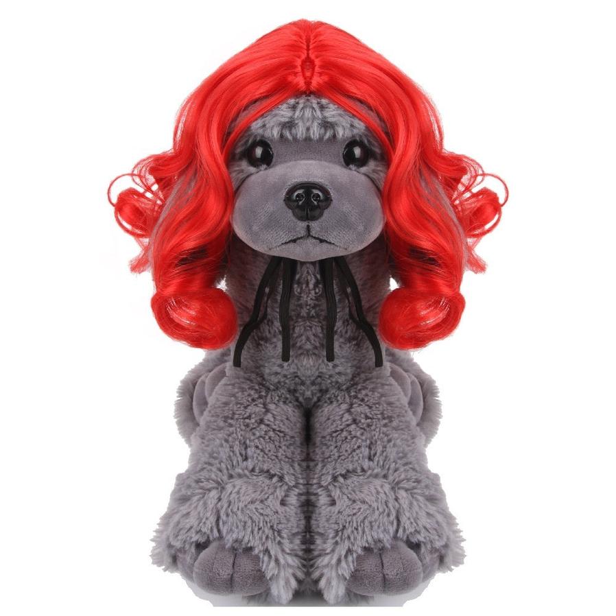 HKM-515539 Pet Wig with Afro Bangs for Cats - Various Colors Including Black, Red, Brown, and More, Ideal for Halloween and Festivals
