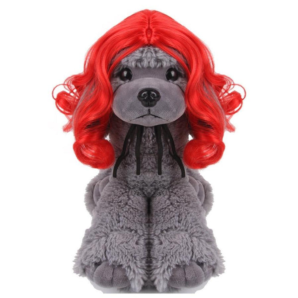 HKM-515539 Pet Wig with Afro Bangs for Cats - Various Colors Including Black, Red, Brown, and More, Ideal for Halloween and Festivals